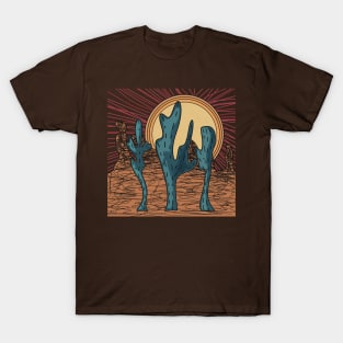 Funky Colorful Desert Landscape T-Shirt